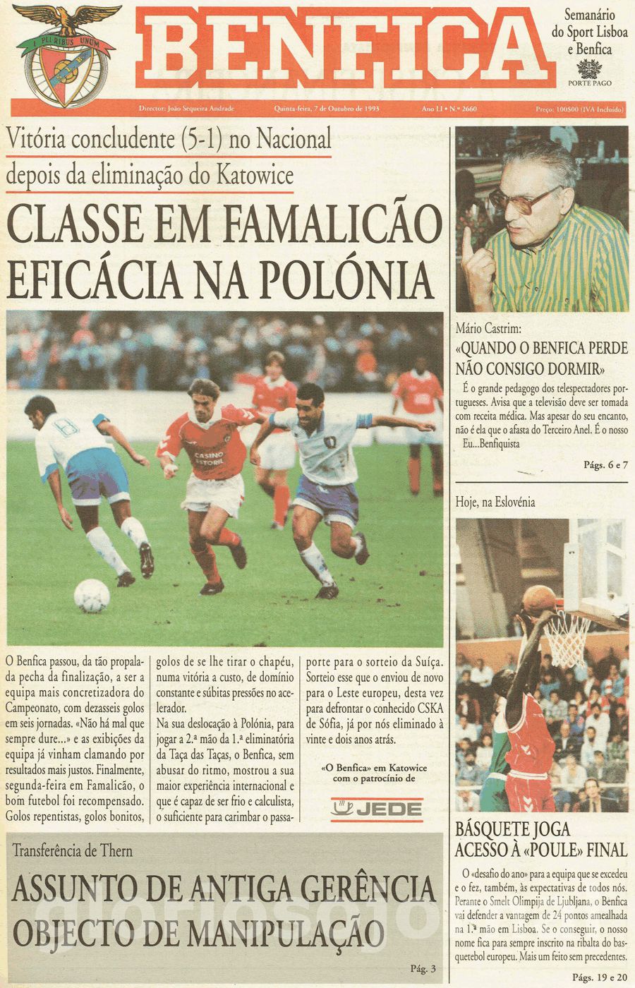 jornal o benfica 2660 1993-10-07